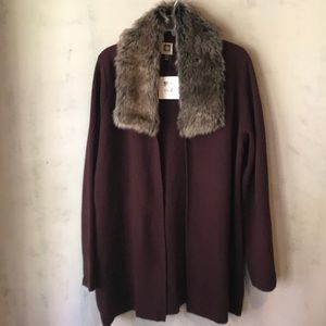 Anne Klein Winetasting Cardigan